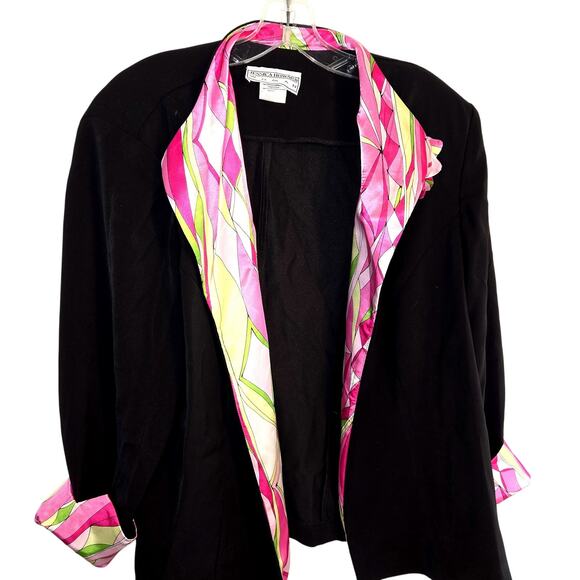 Jessica Howard 22W Women's Blazer Black Suit Coat Misses Plus Size 3X 3XL Jacket - Picture 1 of 6